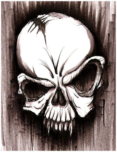 Awesome Pencil Drawings Of Skulls Skull Sketch By Hardart Kustoms On DeviantART Tattoos