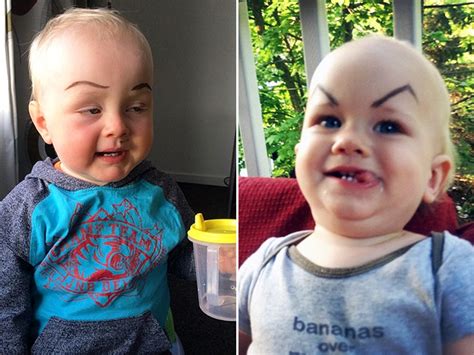 Babies Are 120 Funnier With Fake Eyebrows