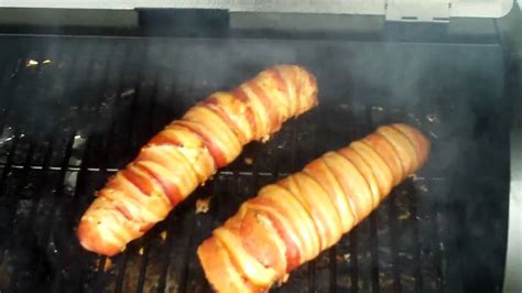 The cajun dry rub pairs nicely with the smokiness brought by the traeger. Traeger Bacon Wrapped Pork Tenderloin - YouTube