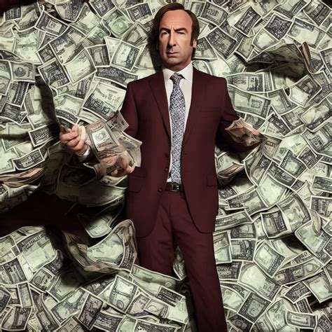 Saul Goodman Better Call Saul Swimming In Money Stable Diffusion