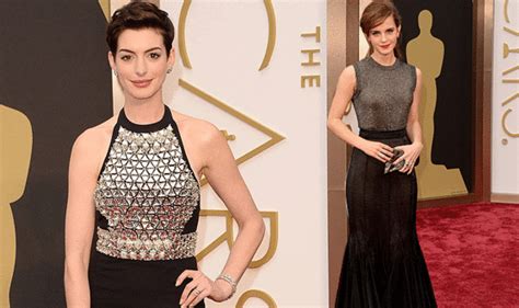 Oscars 2014 Emma Watson And Anne Hathaway Look Chic In