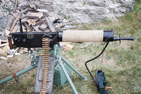 Wwi German Machine Gun Mg 08 Stock Photo Image Of Maximgun Heavy