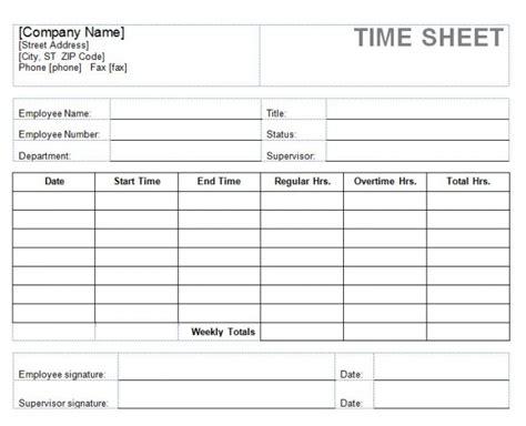 Timesheets for Employees | Timesheet for Employee
