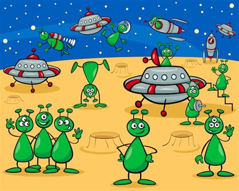 Premium Vector Aliens Characters Cartoon