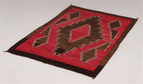 Small Navajo Ganado Rug C1920s California Historical Design