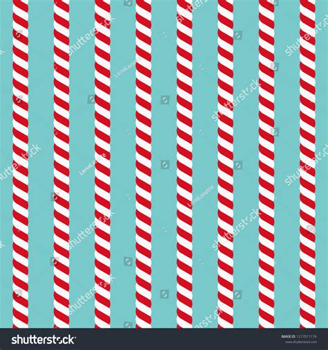 Candy Canes Vector Background Seamless Xmas Stock Vector Royalty Free