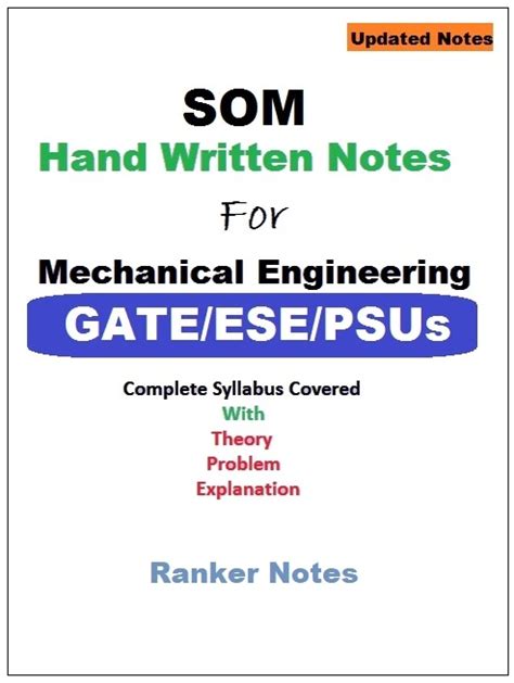 Som Mechanical Handwritten Note Gate Ese Psus