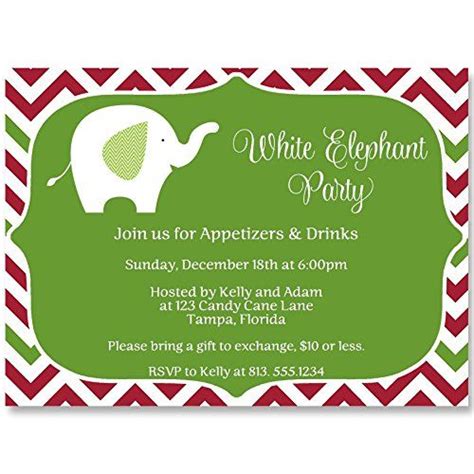 White Elephant Party Printable Kit White Elephant Christmas White