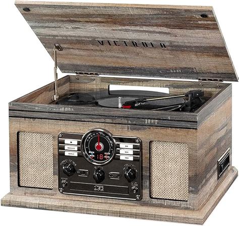 Victrola Nostalgic 6 In 1 Bluetooth Record Player And Multimedia Center