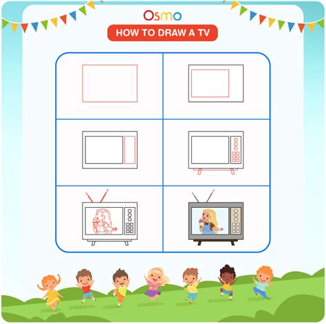 How To Draw A Tv A Step By Step Tutorial For Kids