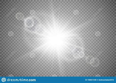 Vector Transparent Sunlight Special Lens Flare Light Effect Sun Flash