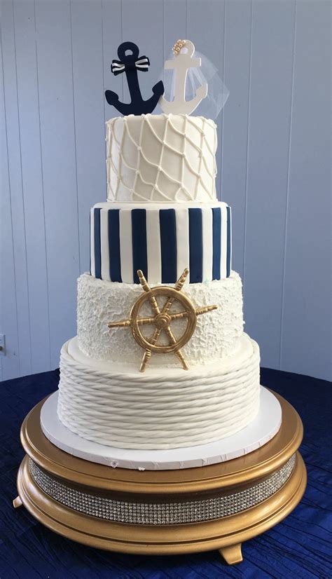 Nautical Wedding Cake Nautical Wedding Cakes Beach Wedding Cake