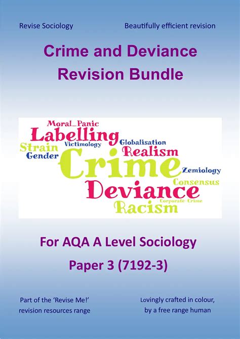 A Level Sociology Crime And Deviance Revision Bundle Revisesociology
