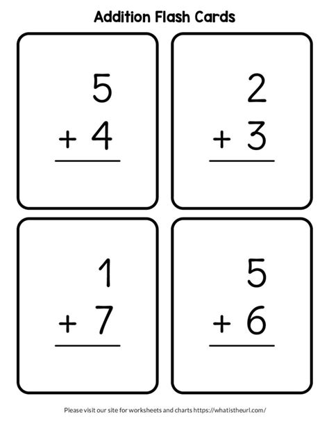 Free Addition Flash Cards Printable Math Facts 0 12 Flashcards Your