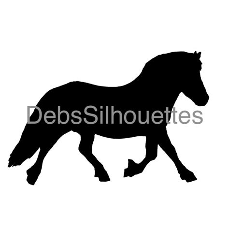 Shetland Pony Trotting Silhouette Svg Png  Pdf Etsy