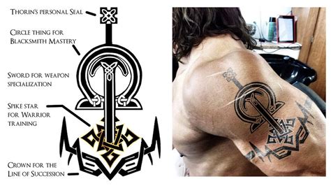 Thorins Tattoo By Obilupin Lord Of The Rings Tattoo Lotr Tattoo