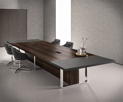 Rectangular Wooden Meeting Table With Cable Management Board Meeting