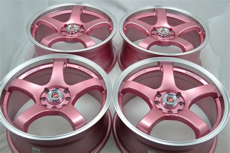 4x100 17 Rims In 2020 Pink Wheels Pink Car Accessories Rims For Cars