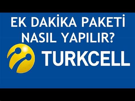 Turkcell Ek Dakika Paketi Nas L Yap L R Youtube