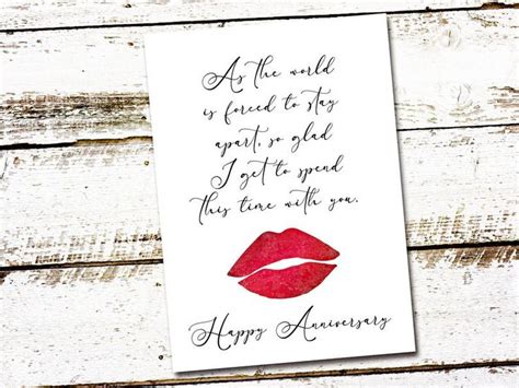 (we suggest writing happy birthday & your own note inside these. Printable Anniversary Card for Husband from wife, Social Distancing Cards, Romantic Anniversary ...