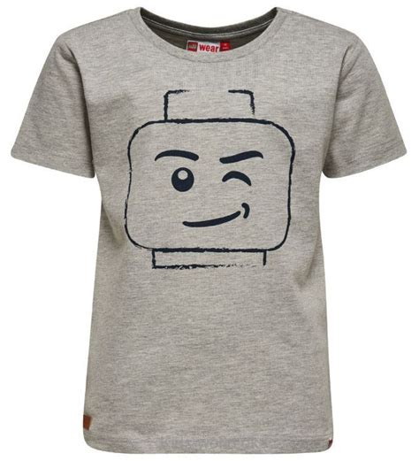 Download Lego Wear T-shirt - Gråmeleret m. Hoved. Str. 140 | Lego t ...