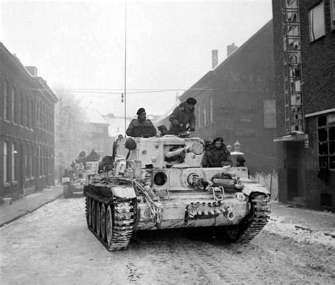 White Washed Cromwell Tanks Of 7th Armoured Division Advancing
