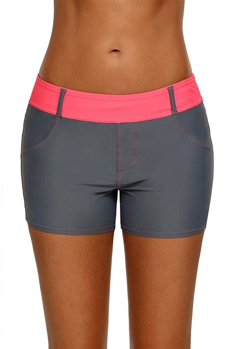 Onia Womens Coral Waistband Sports Shorts Summer Beach Board Shorts