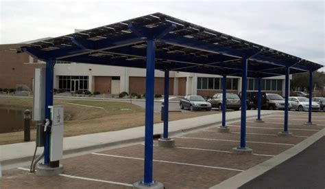 Parking Lot Solar Canopy Installation Compass Solar Energy
