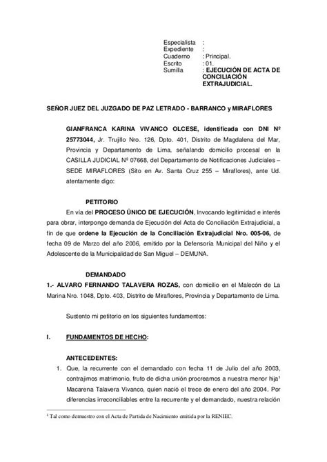 Demanda Ejecucion De Acta De Conciliacion Pdf Demanda Vrogue Co