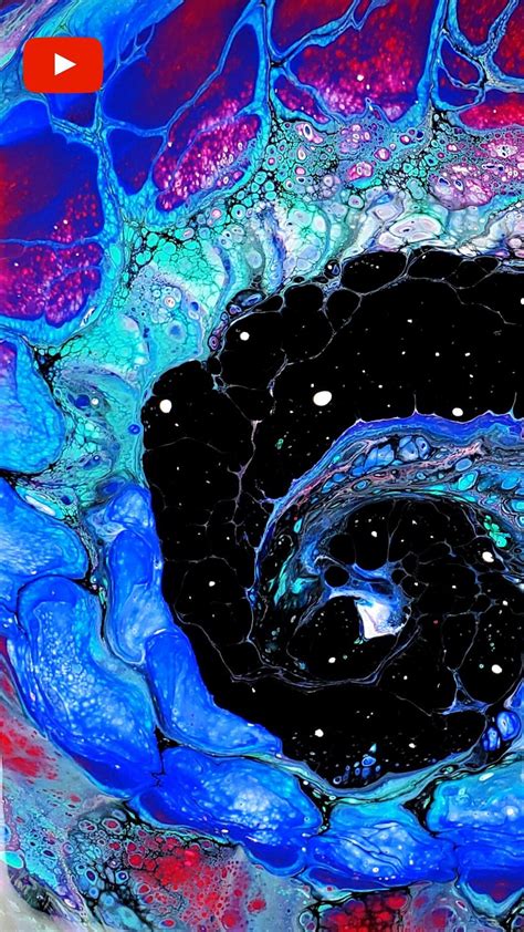 Easy Galaxy Fluid Art Technique Open Cup Acrylic Pour Tutorial By