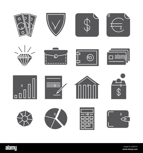 Money Payments Finance Vector Icons Isolated On White Payment Finance