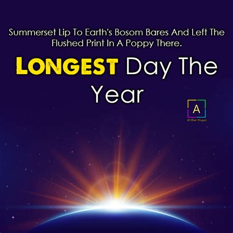 Longest Day Of The Year June 21 Quotes Lines Theme And Slogans