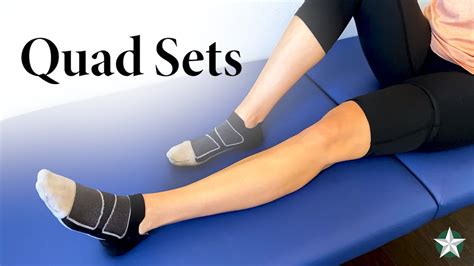 Quad Set Exercise Demonstration Physical Therapy Exercises YouTube