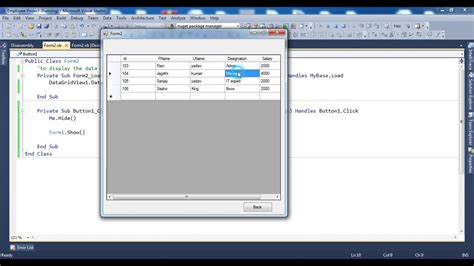 VB NET Show Data In DataGridView Control Part YouTube