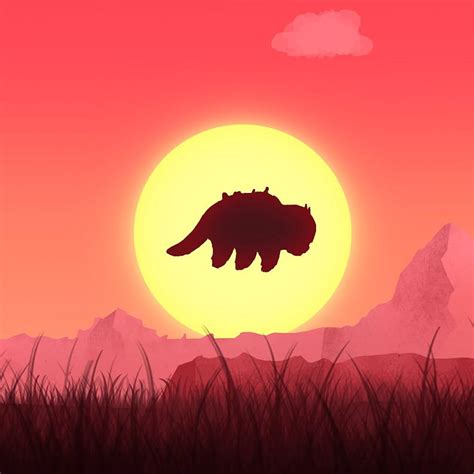 Appa And Sunset Thelastairbender Avatar Appa Hd Phone Wallpaper Pxfuel