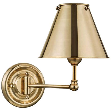 Classic No1 Aged Brass Swing Arm Wall Lamp 65m15 Lamps Plus