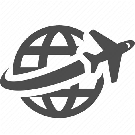 Flying Globe Plane Transportation Travel World Worldwide Icon