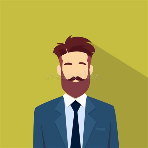 Business Man Profile Icon Male Avatar Hipster Stock Vector