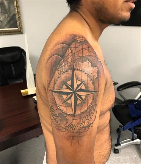 75 Rose And Compass Tattoo Designs And Meanings Choose Yours2019