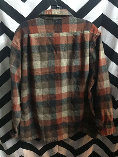 Wool Flannel Shirt Pendleton Usa W Plaid Design Boardwalk Vintage