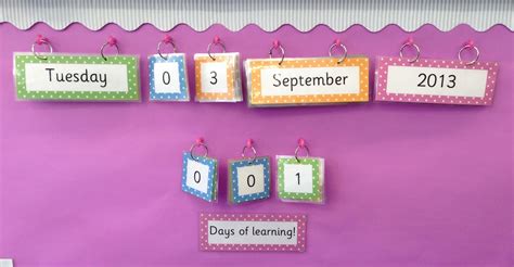 Datecalendar And Days Of Learning Classroom Calendar Eyfs Classroom