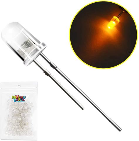 Novelty Place 100 Pcs 5mm Yellow Led Diode Lights Ultra Bright