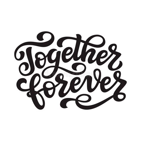 Better Together Lettering Typography Poster Stock Vector Illustration