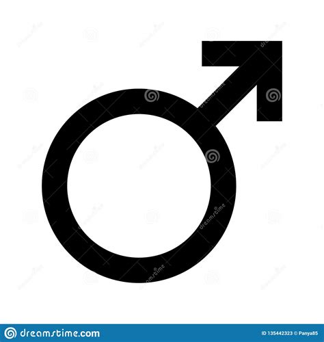 Male Symbol Isolated On White Men Gender Sign Mars Icon Stock Vector