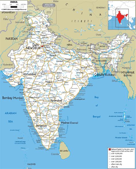 Road Map Of India Ezilon Maps Maps Pinterest