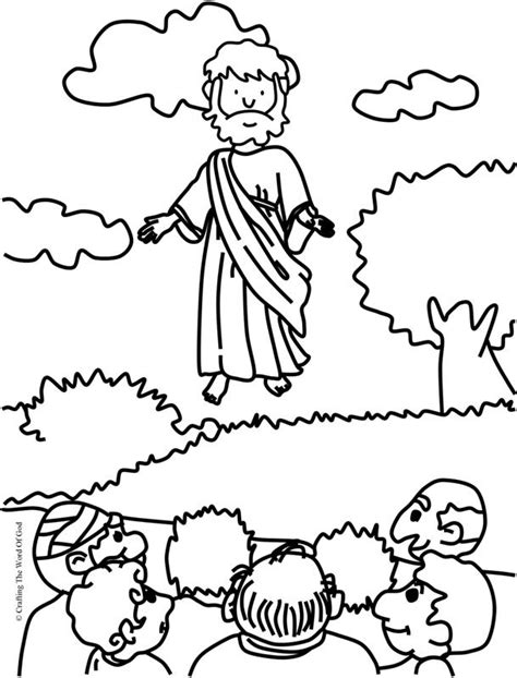 Jesus Ascension Coloring Page Crafting The Word Of God Coloring Home