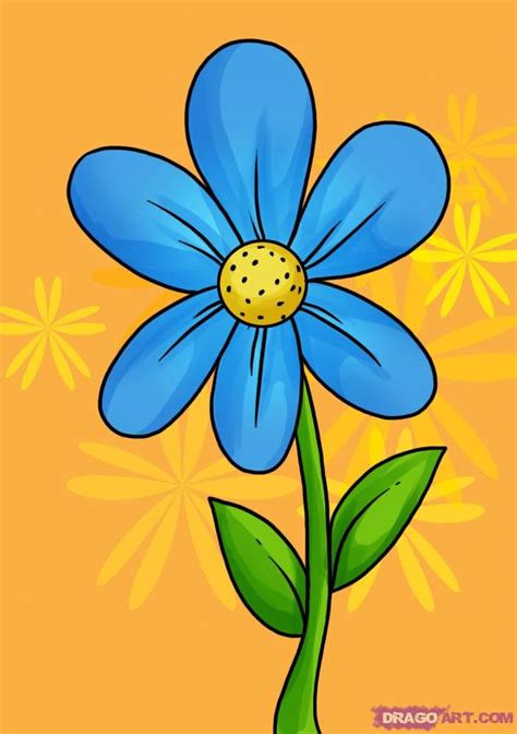 How To Draw A Simple Flower Flower Drawing Tutorials Simple Flower