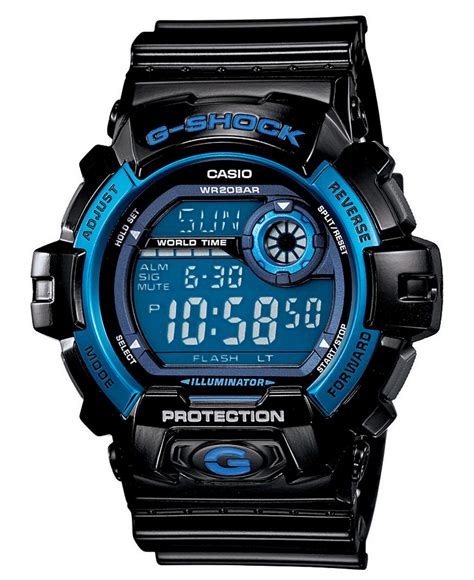 G Shock Mens Digital Black Resin Strap Watch 46mm G8900a 1 In Black