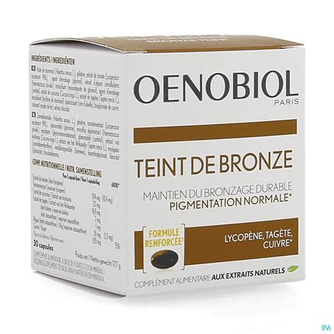 Oenobiol Teint Bronzé 30 Capsules Compléments Alimentaires Et