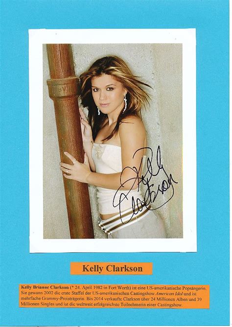 kelocks autogramme kelly clarkson musik autogramm foto original signiert online kaufen